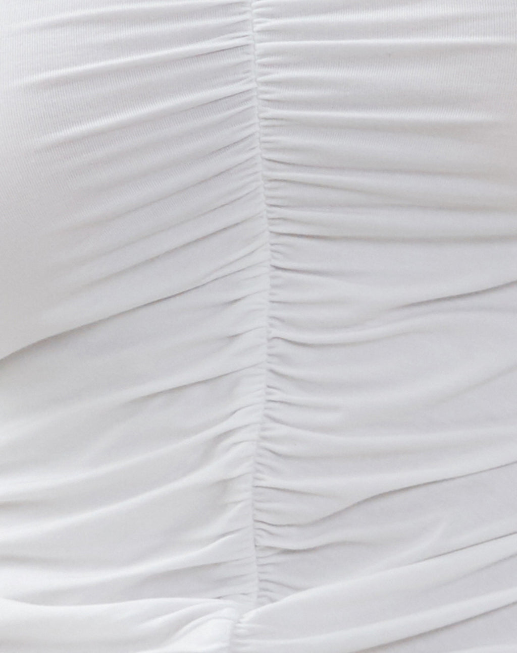 Akiane Ruched Long Sleeve Top in White