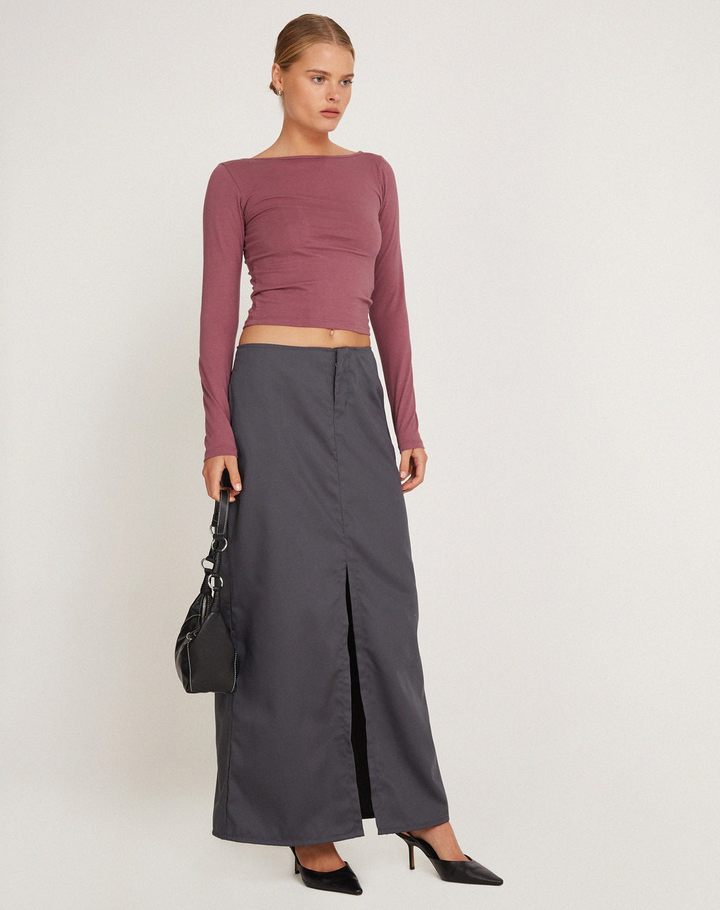 Amabon Long Sleeve Top in Mauve
