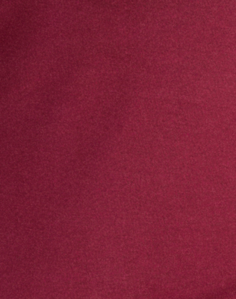 Arika Asymmetric Cut Out Top in Cupro Burgundy