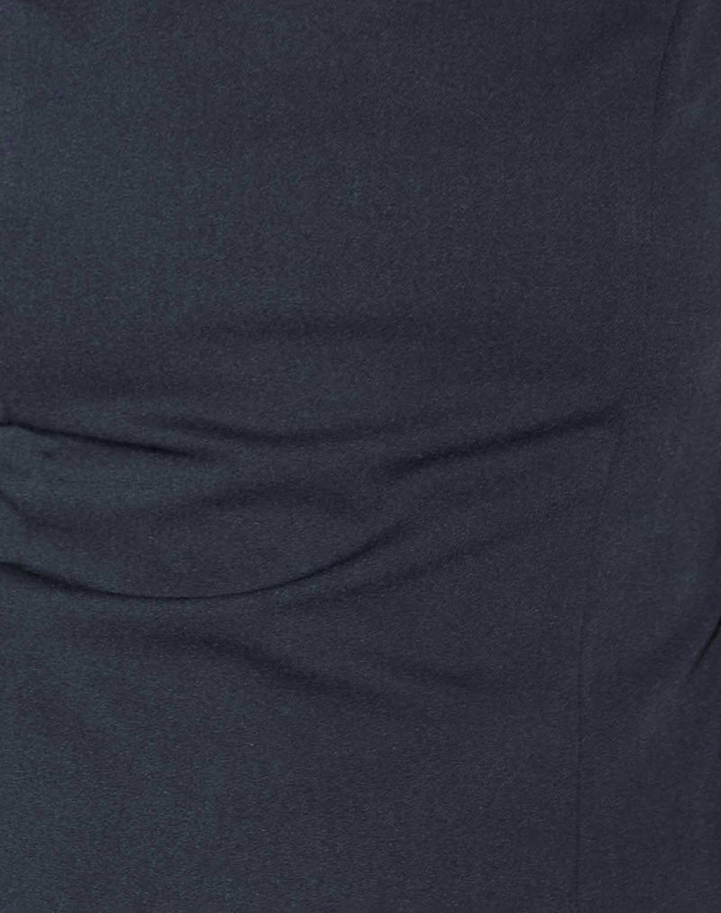 Aurei Scoop Back Top in Tailoring Navy
