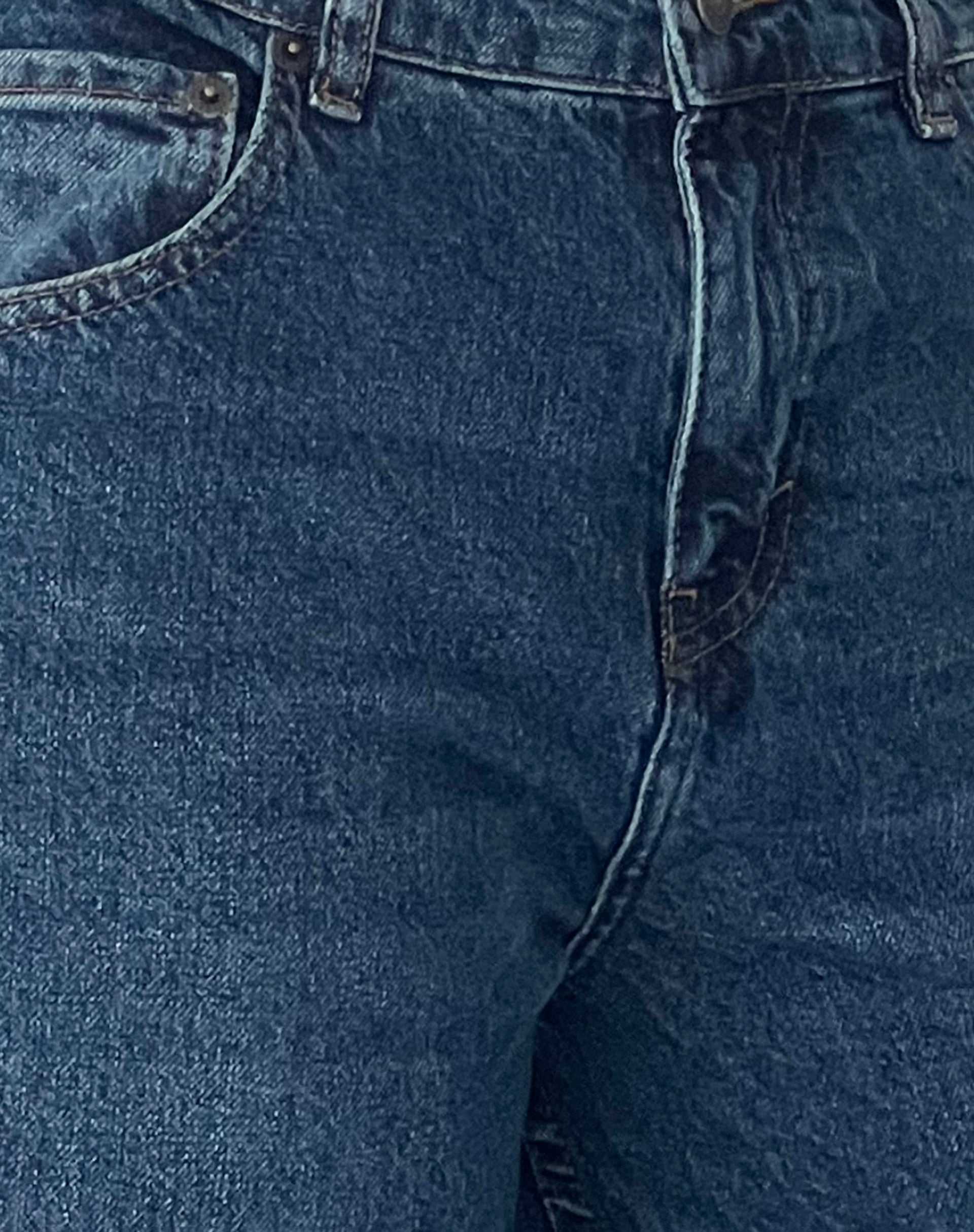 Roomy Mid Rise Jorts in Mid Blue Used