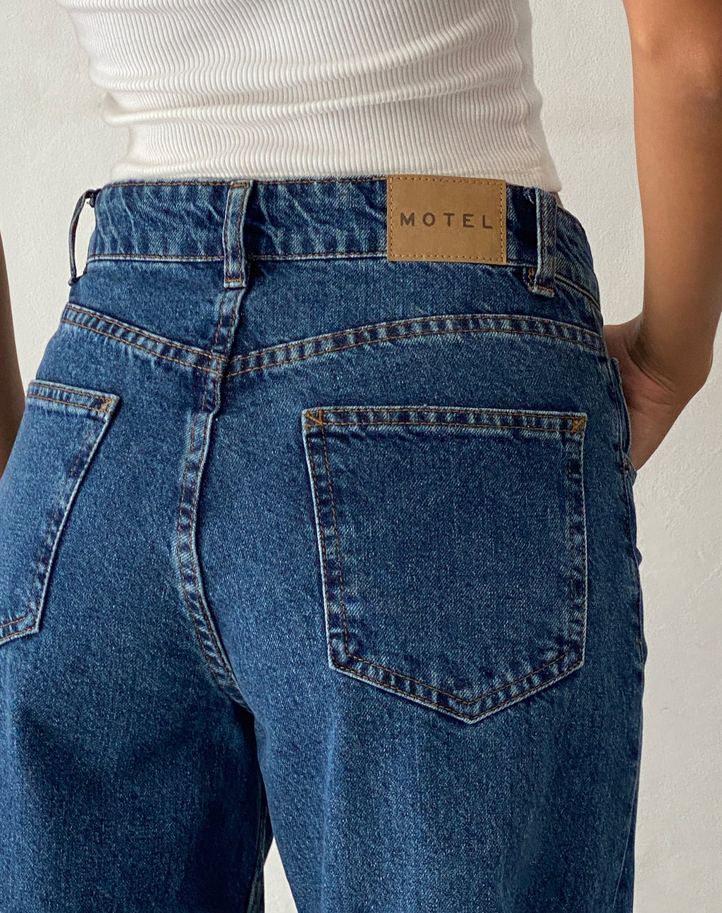 Roomy Mid Rise Jorts in Mid Blue Used