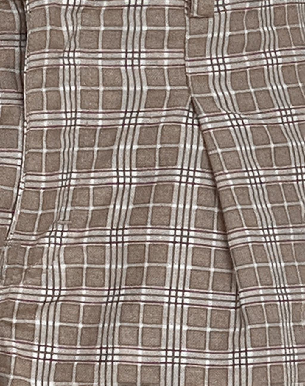 Gail Longline Shorts in Taupe Check