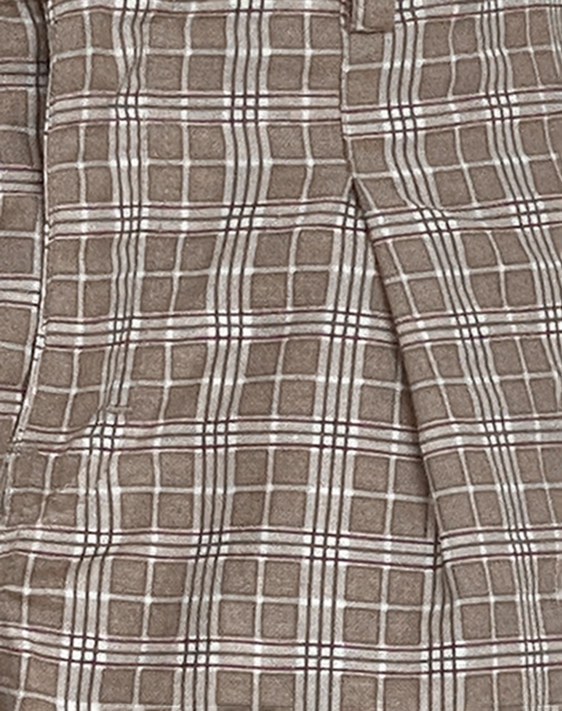 Gail Longline Shorts in Taupe Check