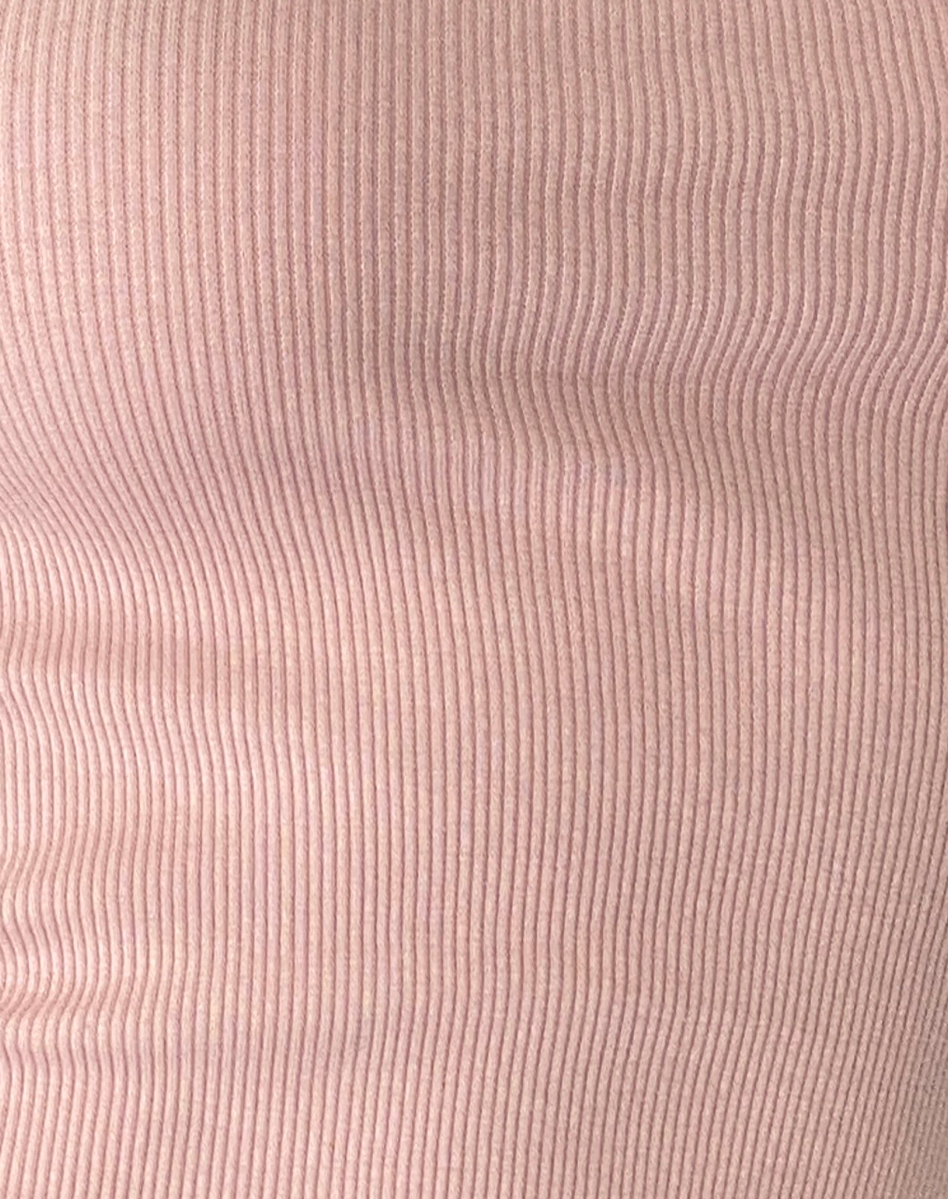 Bovita Long Sleeve Top in Rib Pink