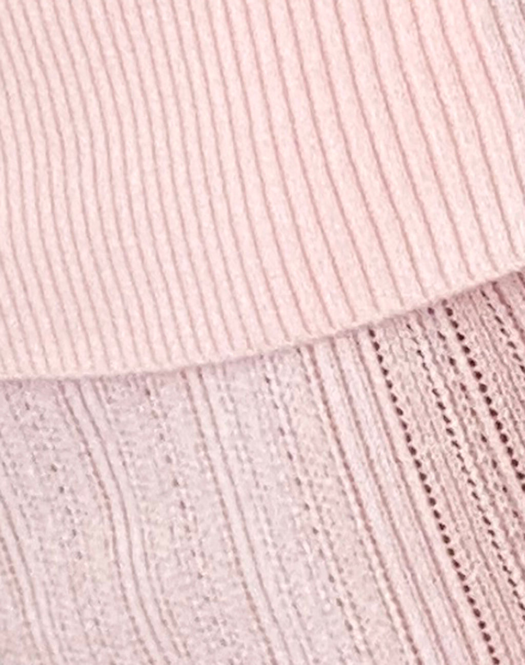 Brenda Knitted Bardot Top in Pink with Rosette