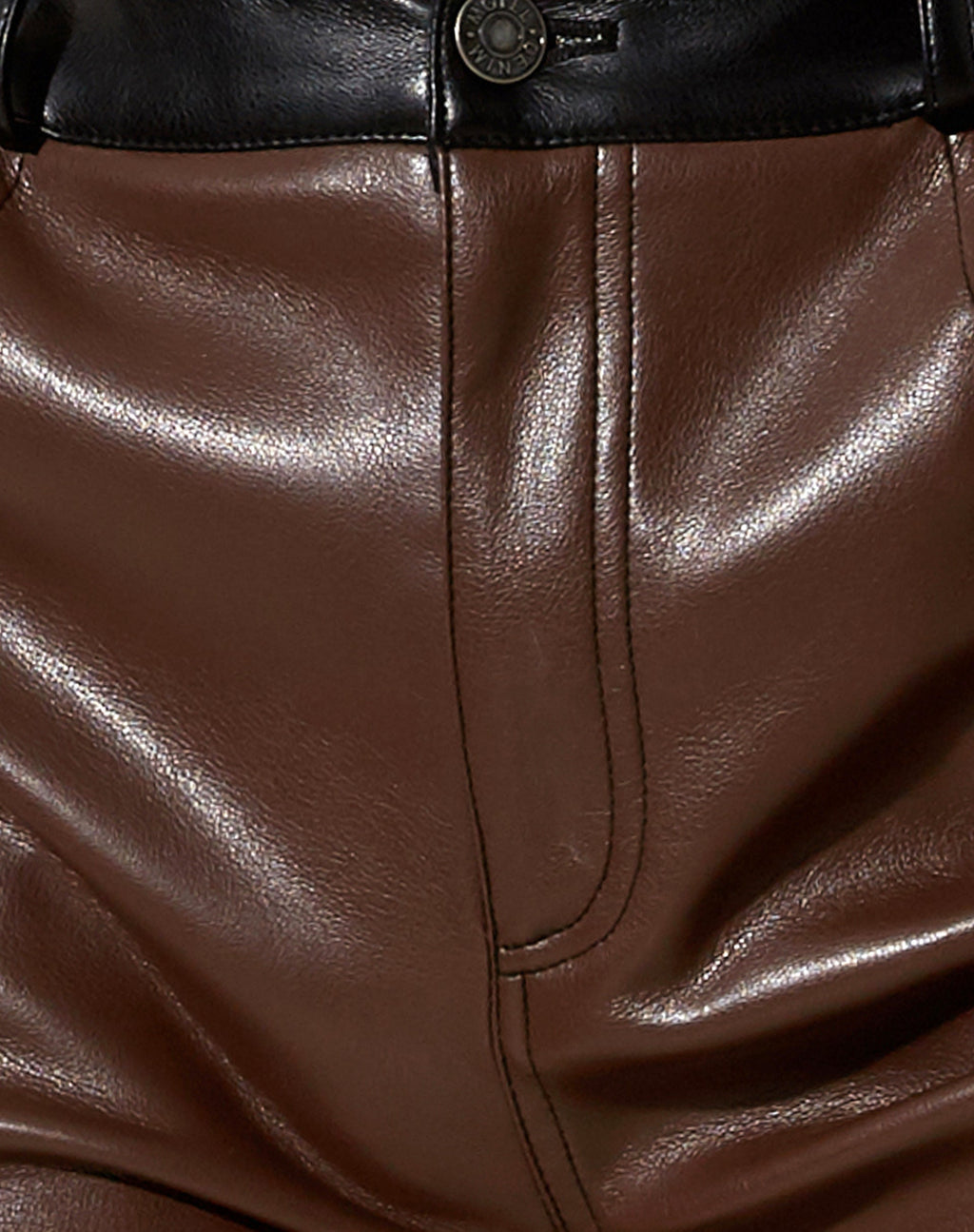 Rakata Wide Leg Trouser in PU Bitter Chocolate
