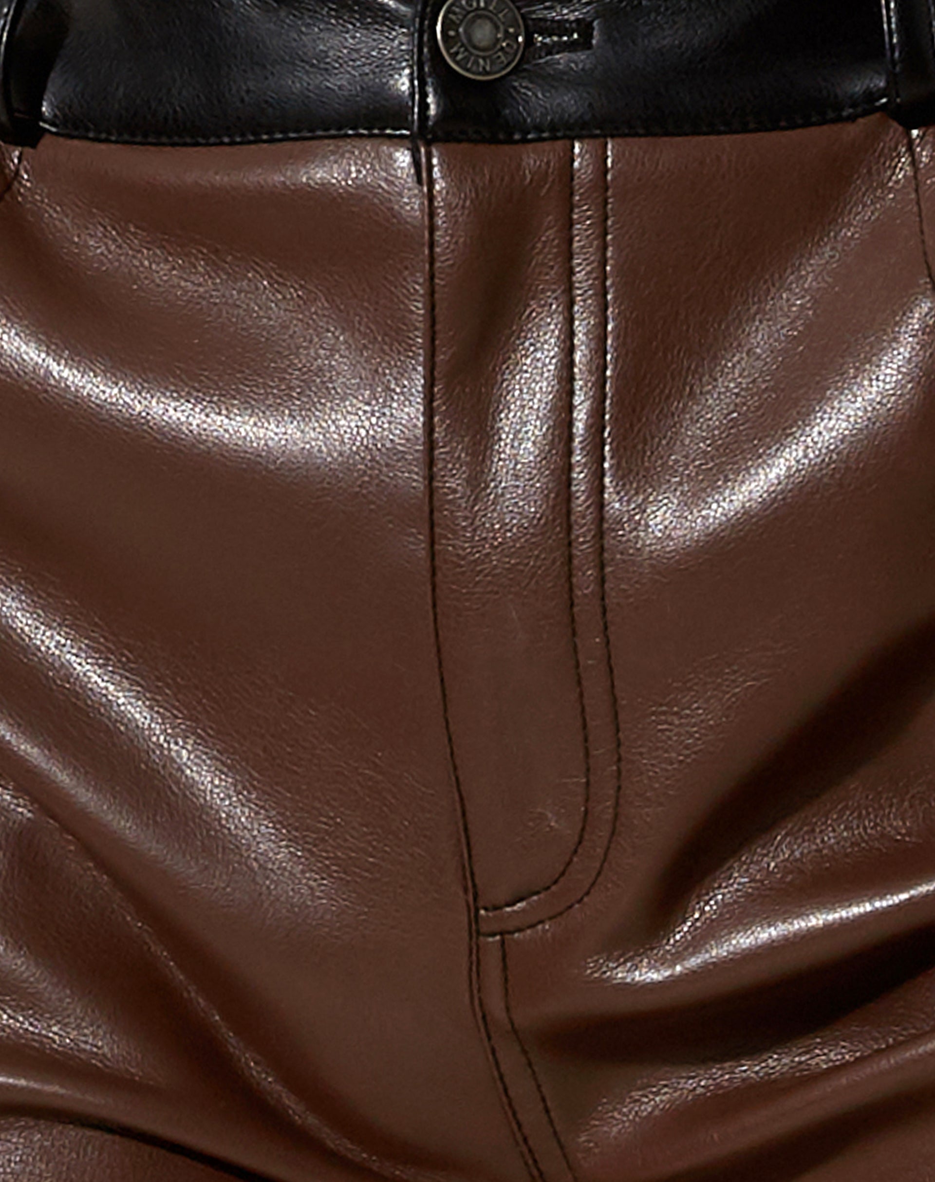 Rakata Wide Leg Trouser in PU Bitter Chocolate