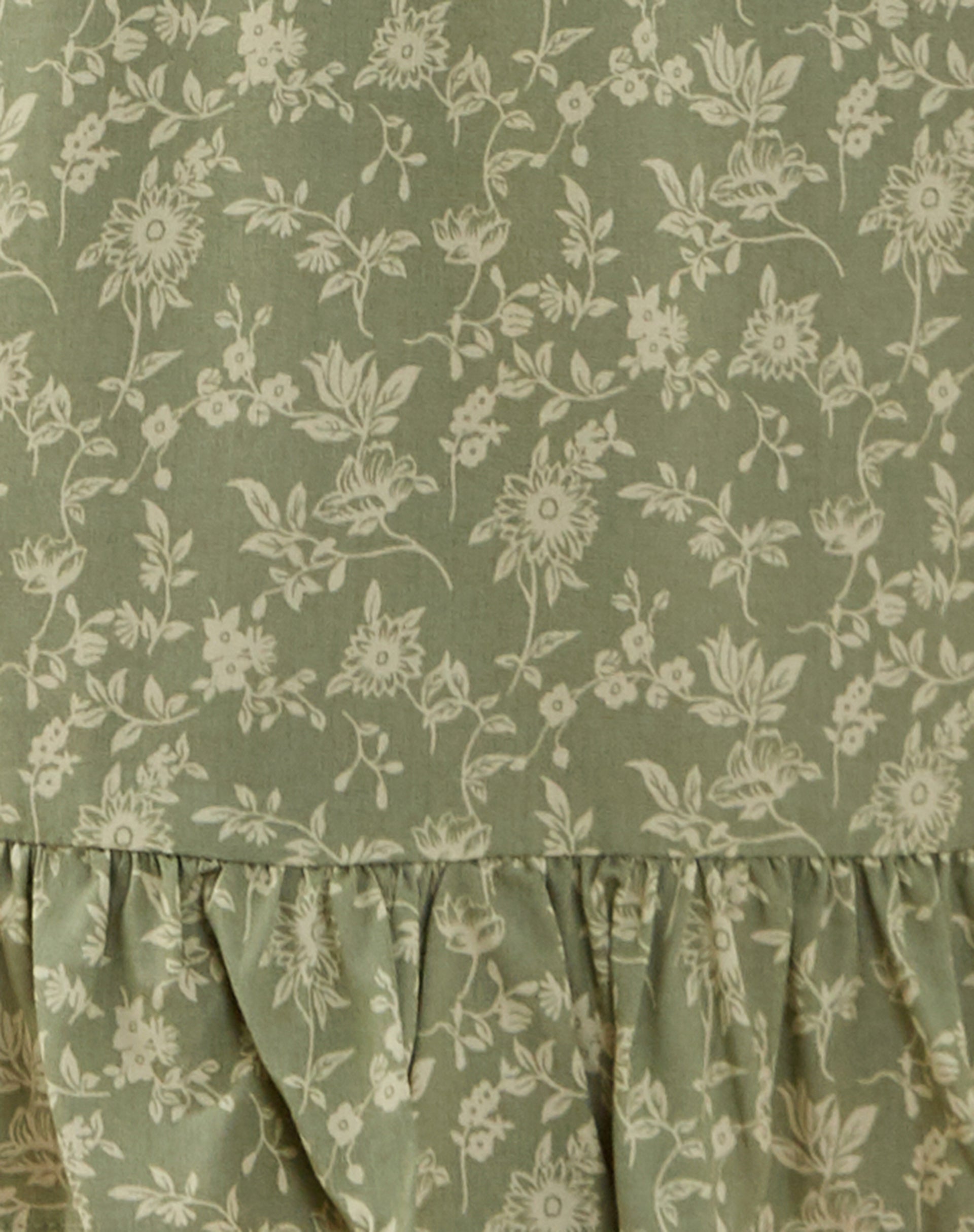 Carole Mini Dress in Ditsy Floral Green