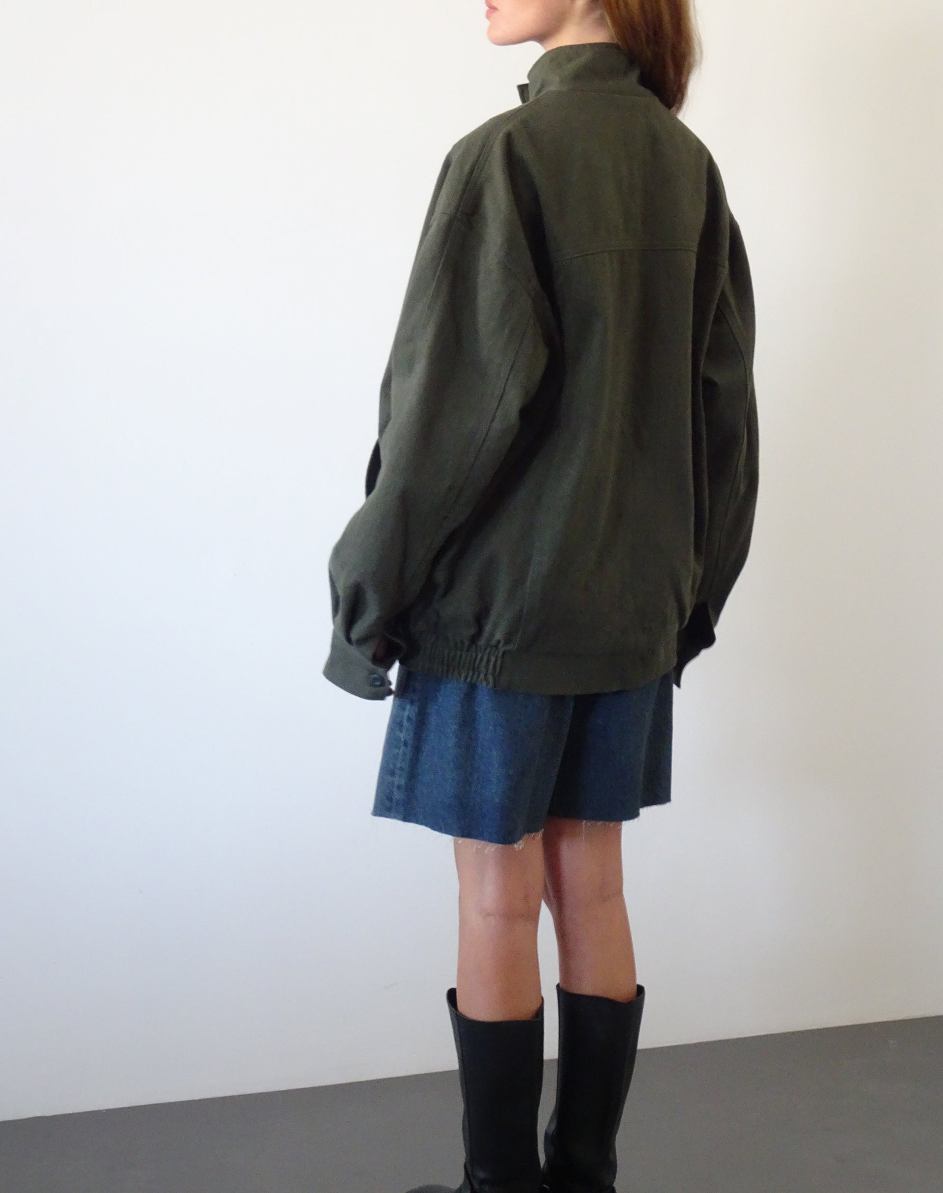 Cavine Bomber Jacket in Burnt Olive