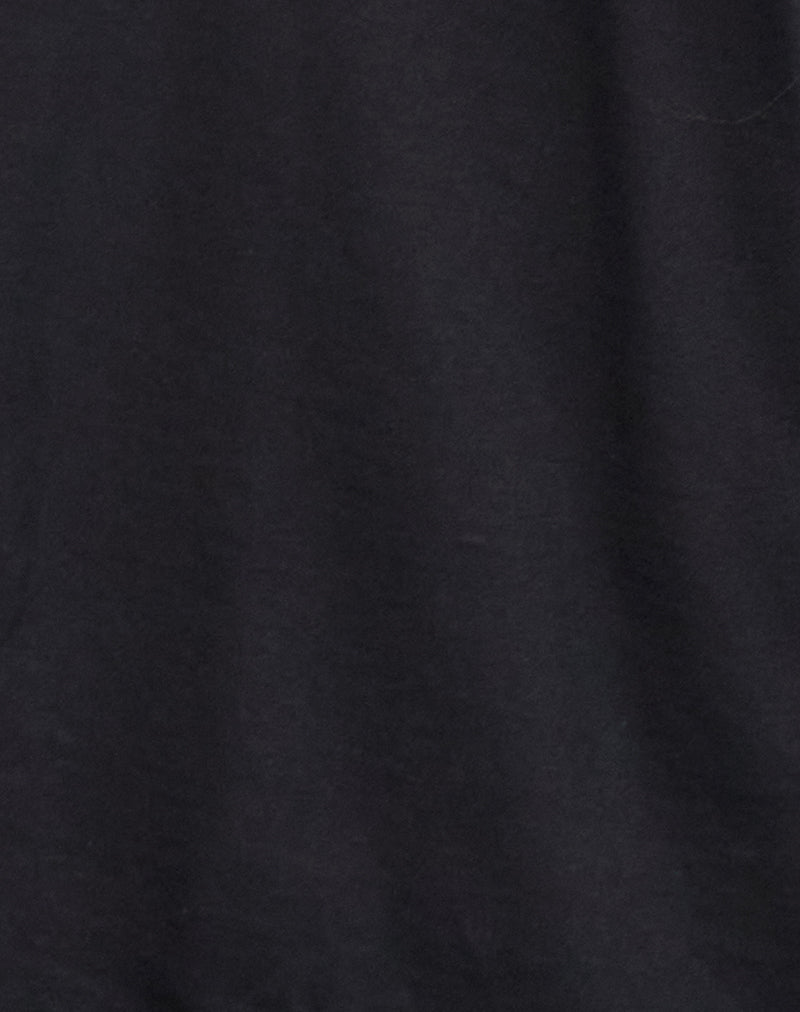 DAMAN OFF SHOULDER BASIC TOP BLACK