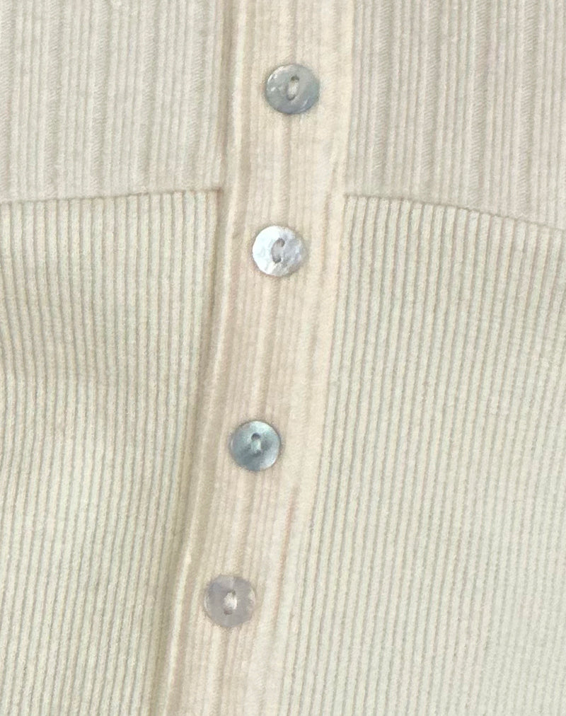Dawira Button Through Top in Ivory