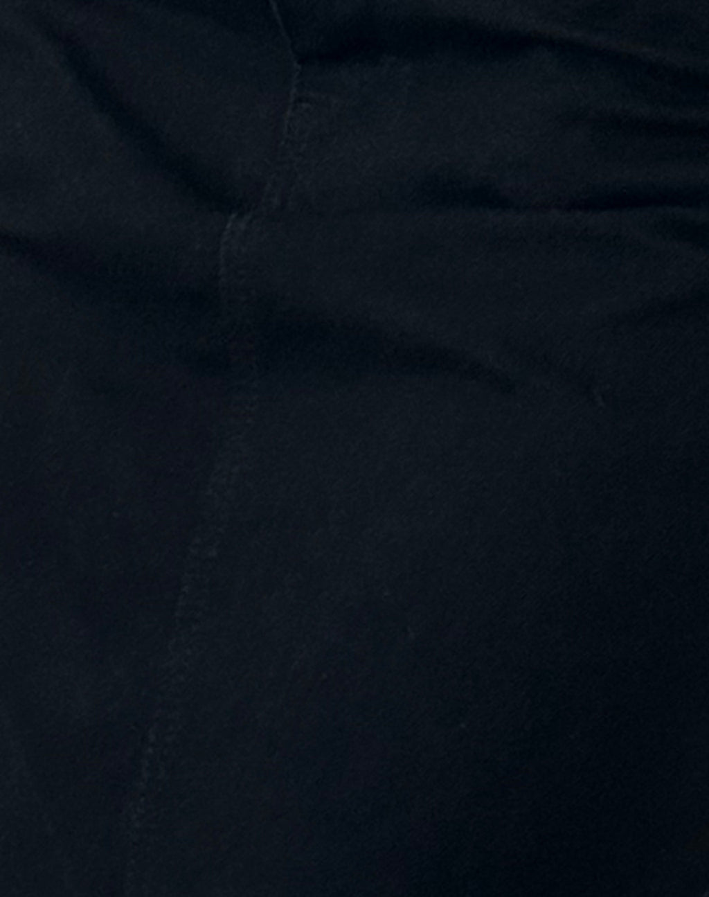 Denim Knee Length Skirt in Rinse Black