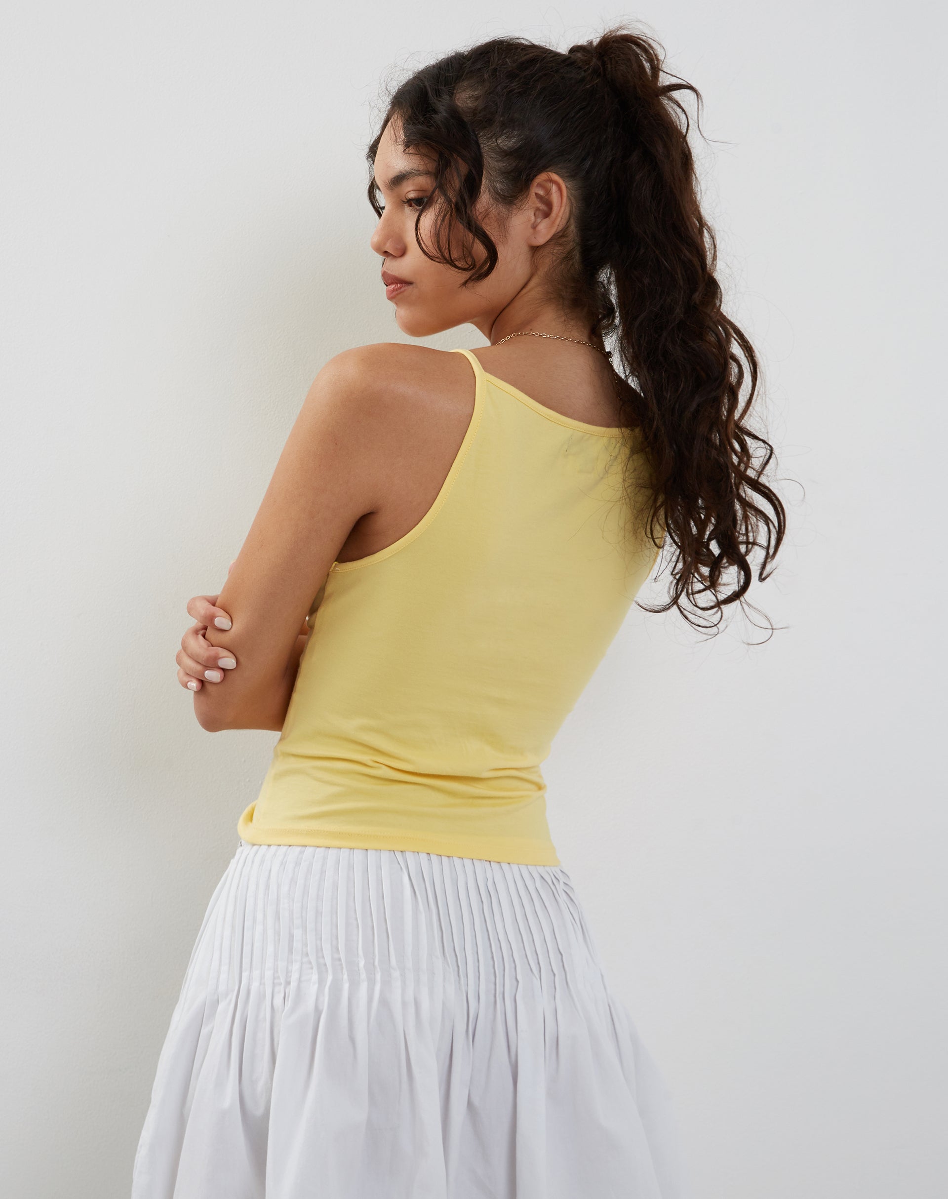 Dudley Vest Top in Lemonade