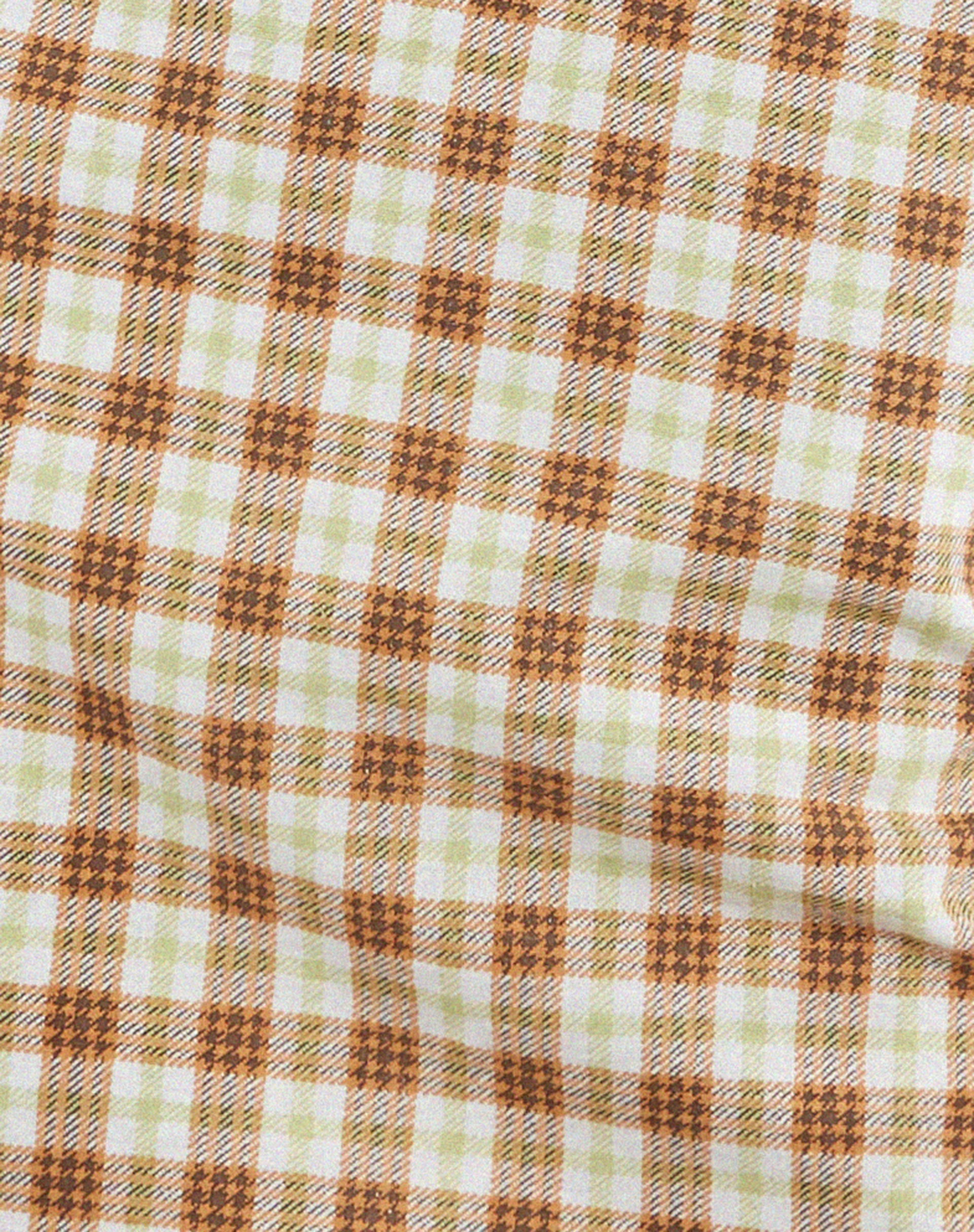 Eluned Day Dress in Yellow and Brown Check