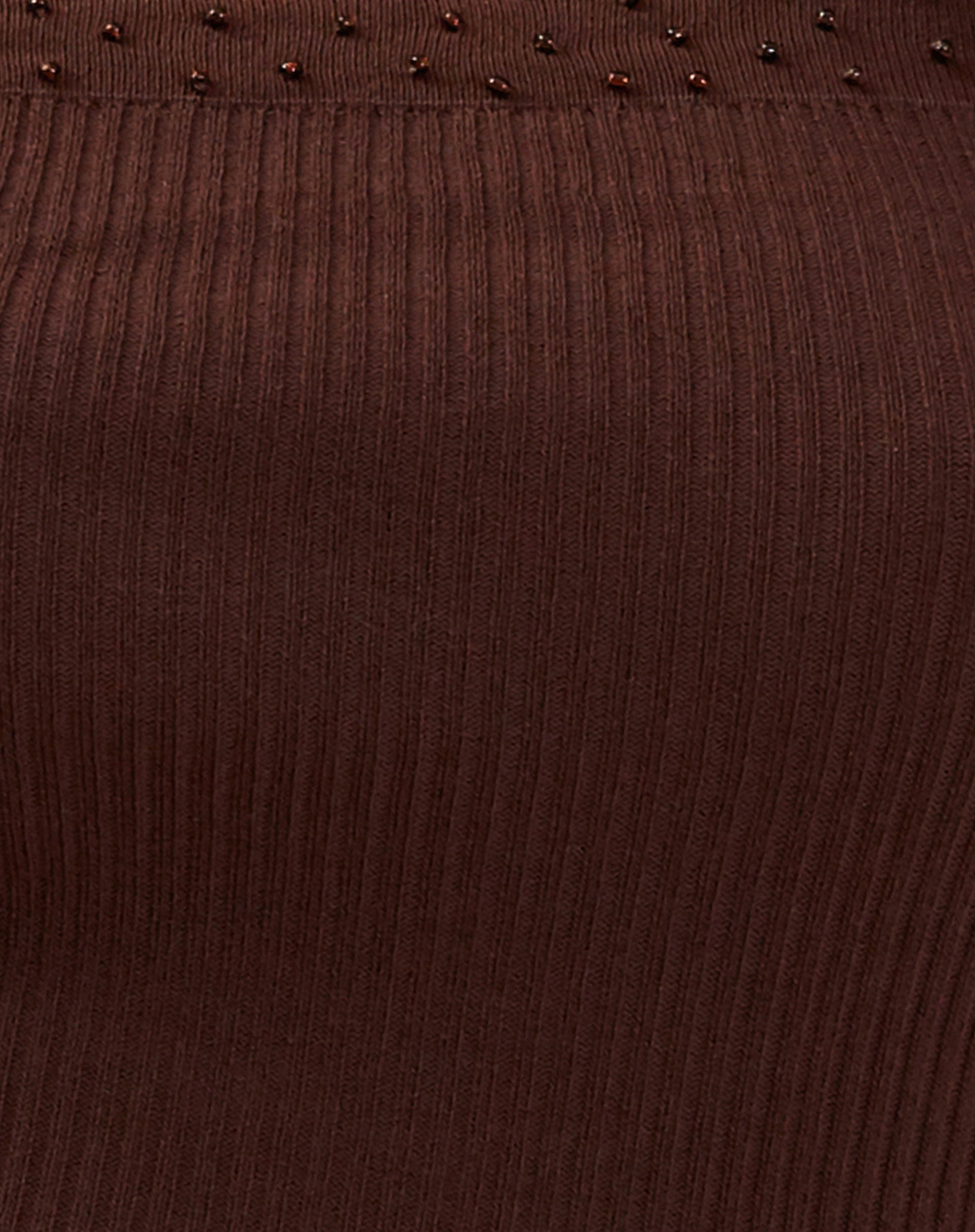 Erin Tube Top in Knit Bitter Chocolate