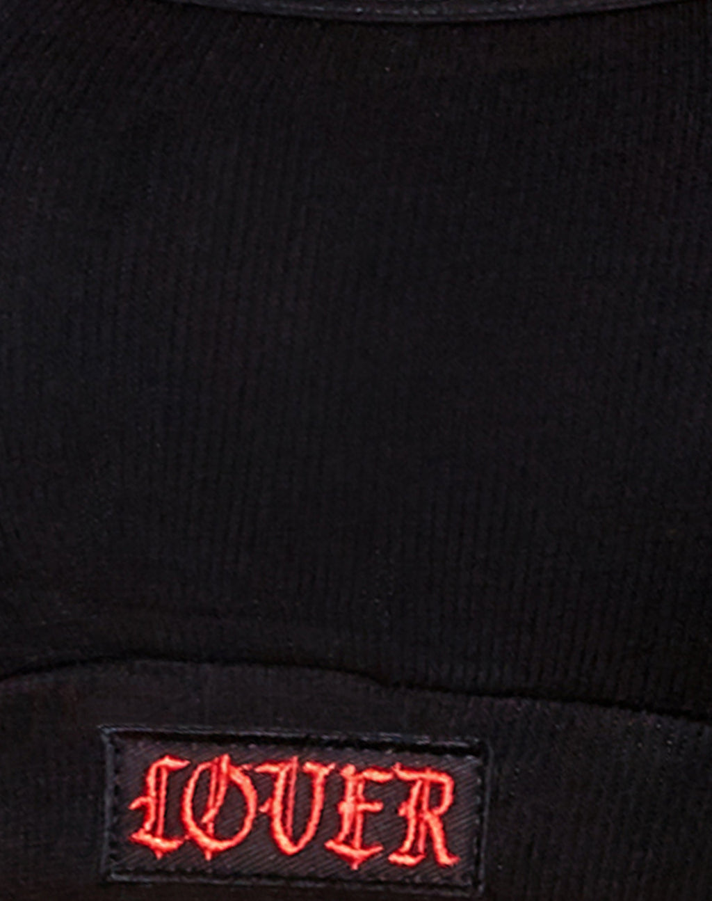 Esmera Long Sleeve Top in Black 'Lover' Embro