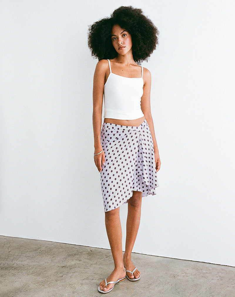 Esmeray Midi Skirt in Retro Polka Dot