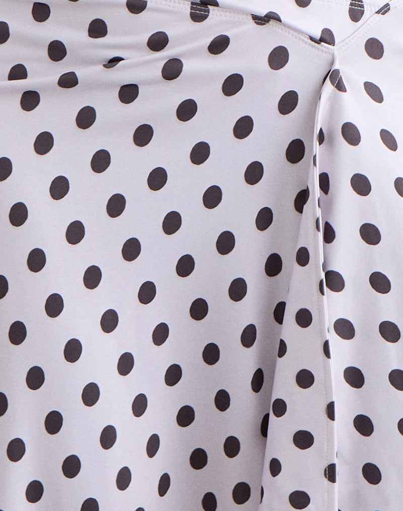 Esmeray Midi Skirt in Retro Polka Dot