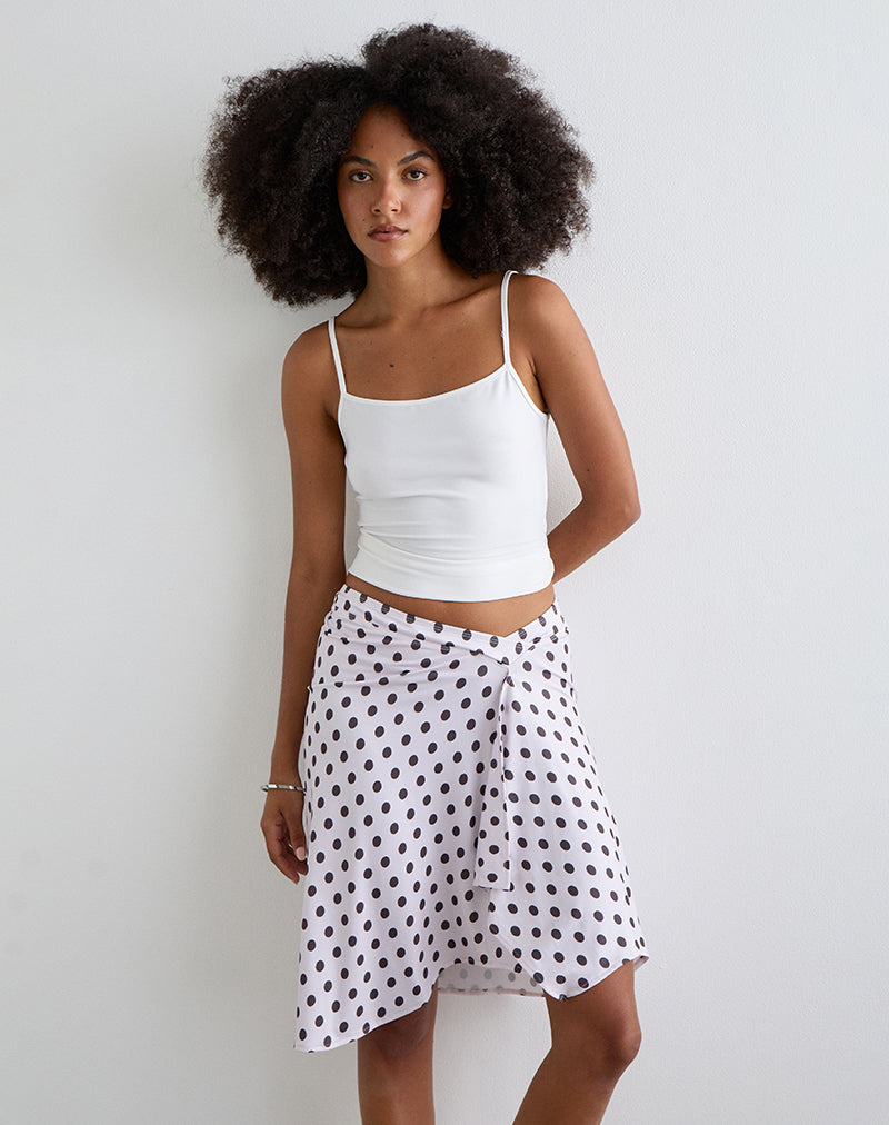 Esmeray Midi Skirt in Retro Polka Dot