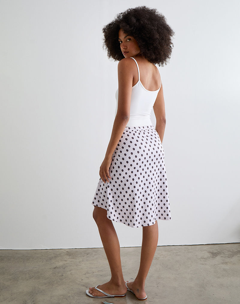 Esmeray Midi Skirt in Retro Polka Dot