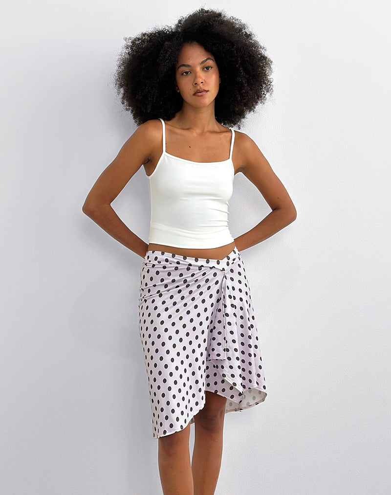 Esmeray Midi Skirt in Retro Polka Dot