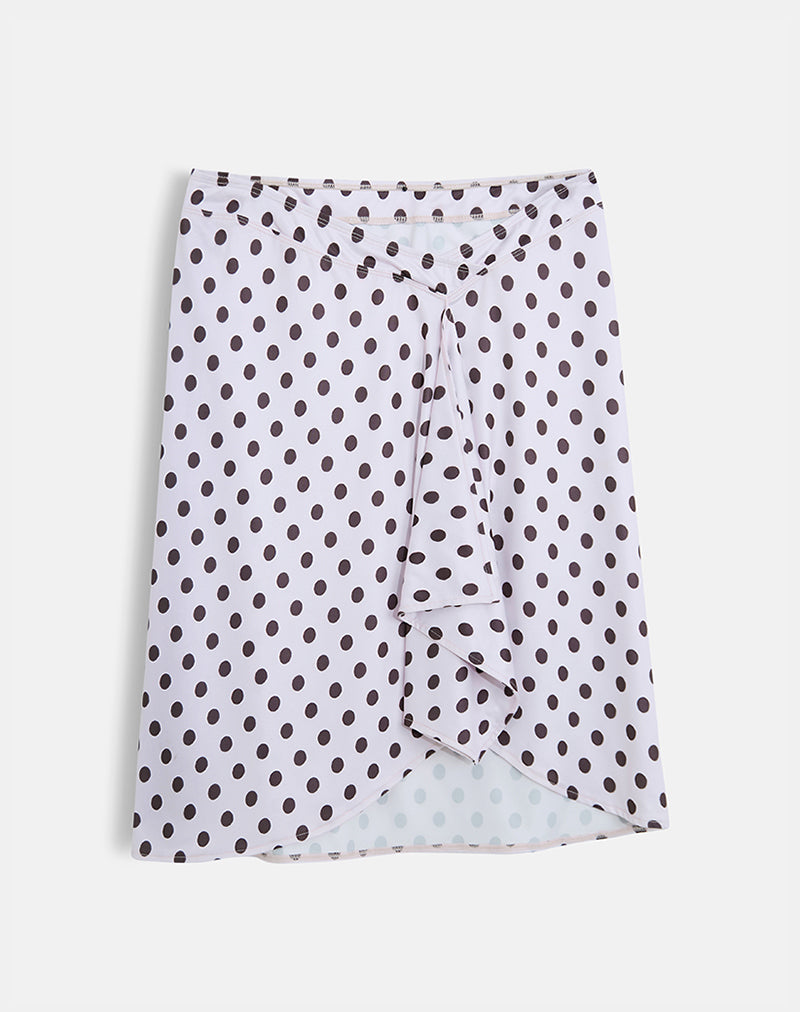 Esmeray Midi Skirt in Retro Polka Dot