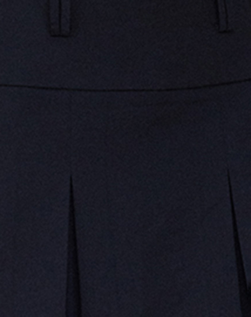 Fermi Pleated Midi Skirt in Tailoring Black