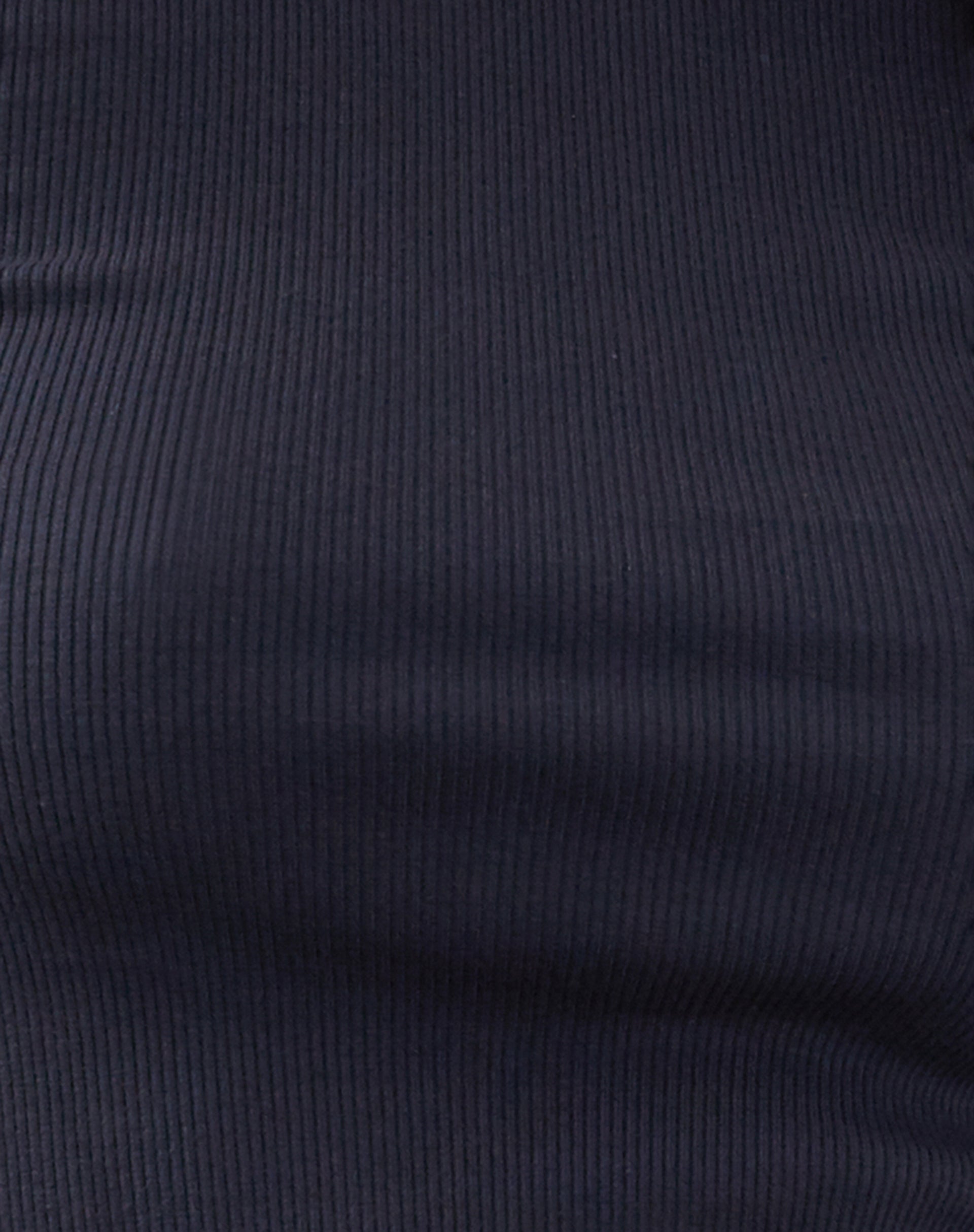 Gelbon Open Back Long Sleeve Top in Ribbed Ocean Storm