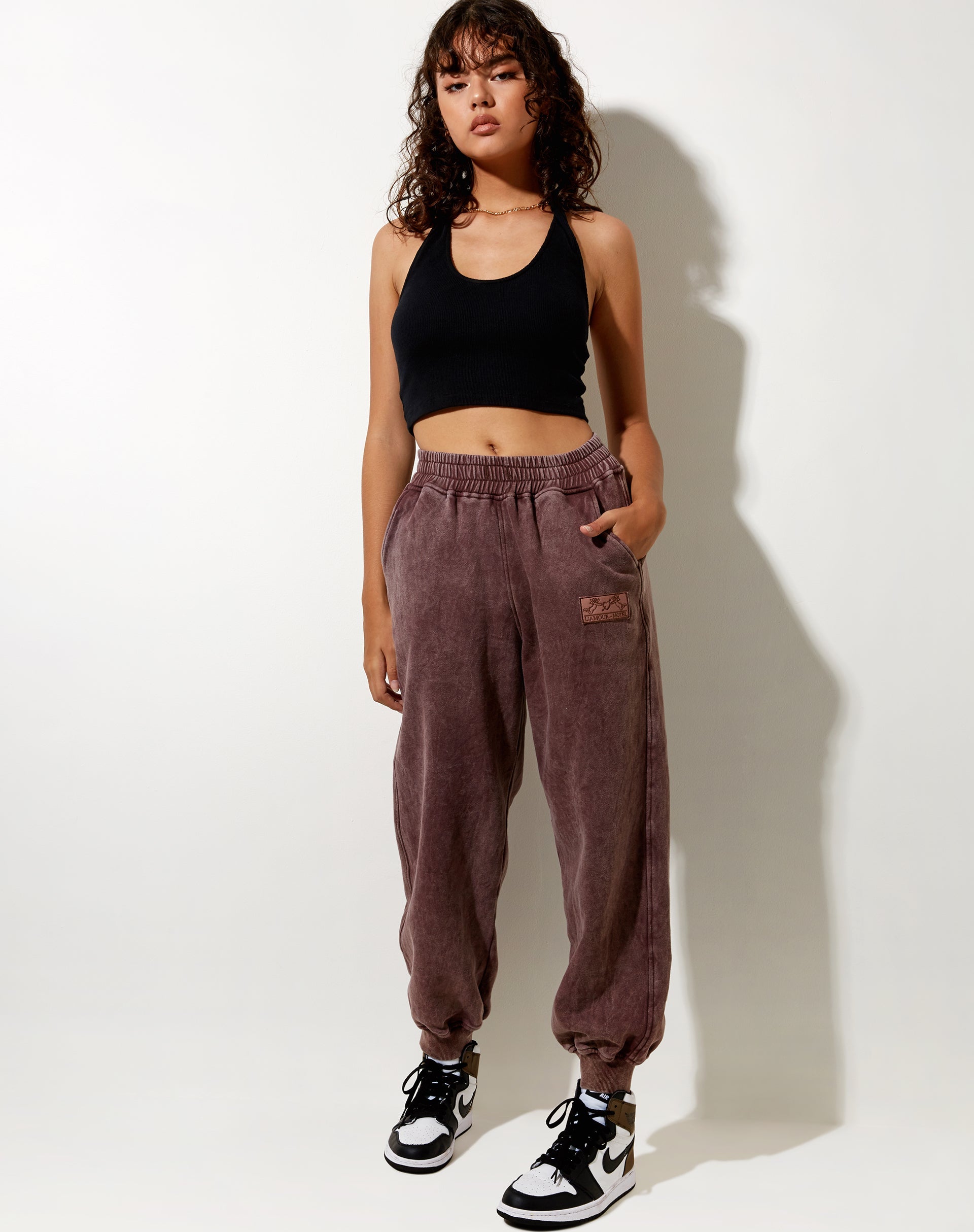 Roider Jogger in Brown Wash L'Amour Motel Label Embro