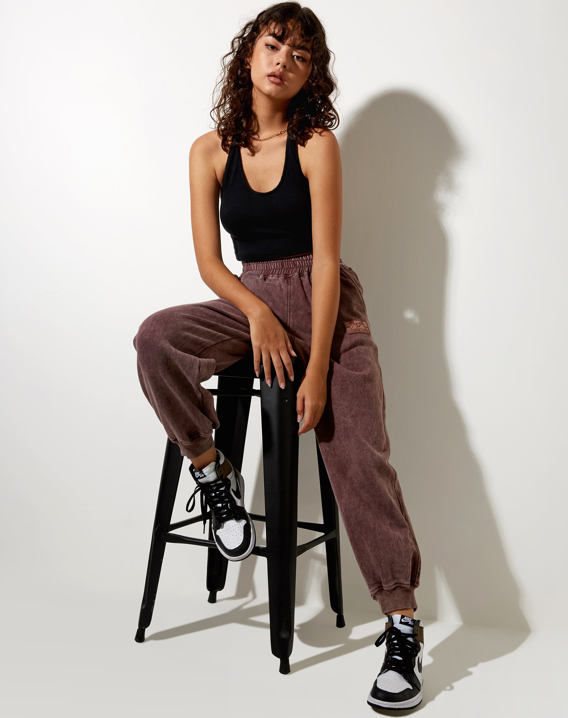 Roider Jogger in Brown Wash L'Amour Motel Label Embro