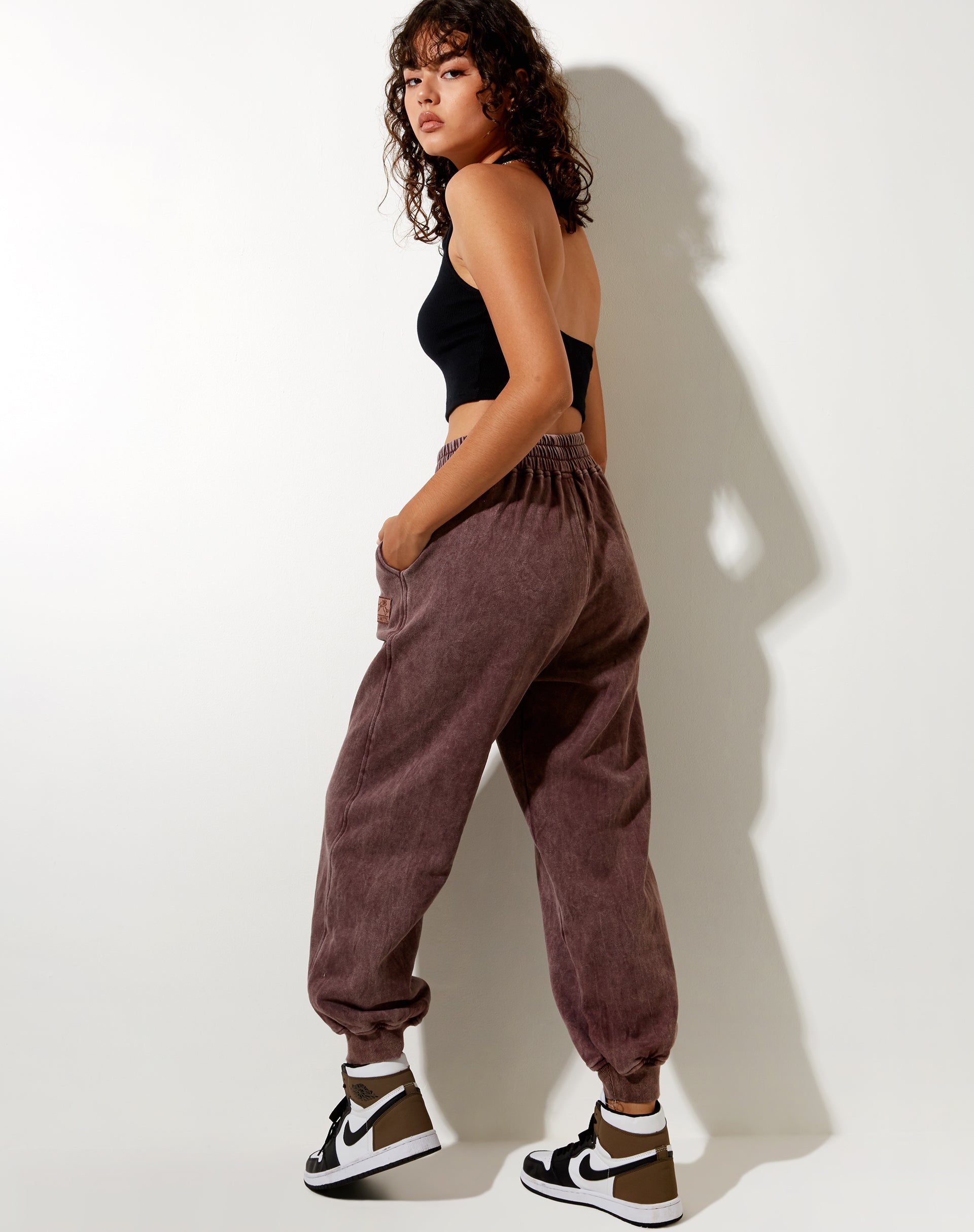Roider Jogger in Brown Wash L'Amour Motel Label Embro