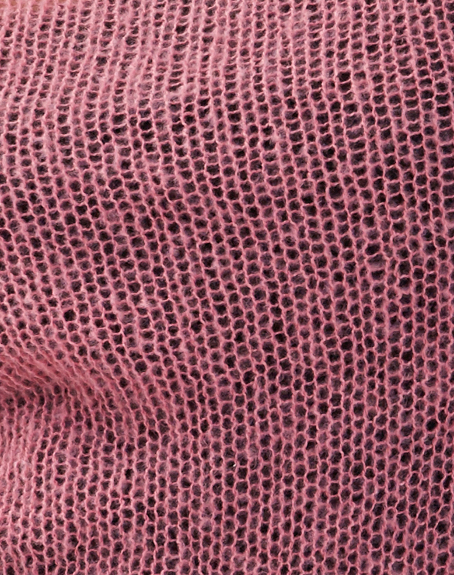 Imelda Fine Open Knit Long Sleeve Top in Pink