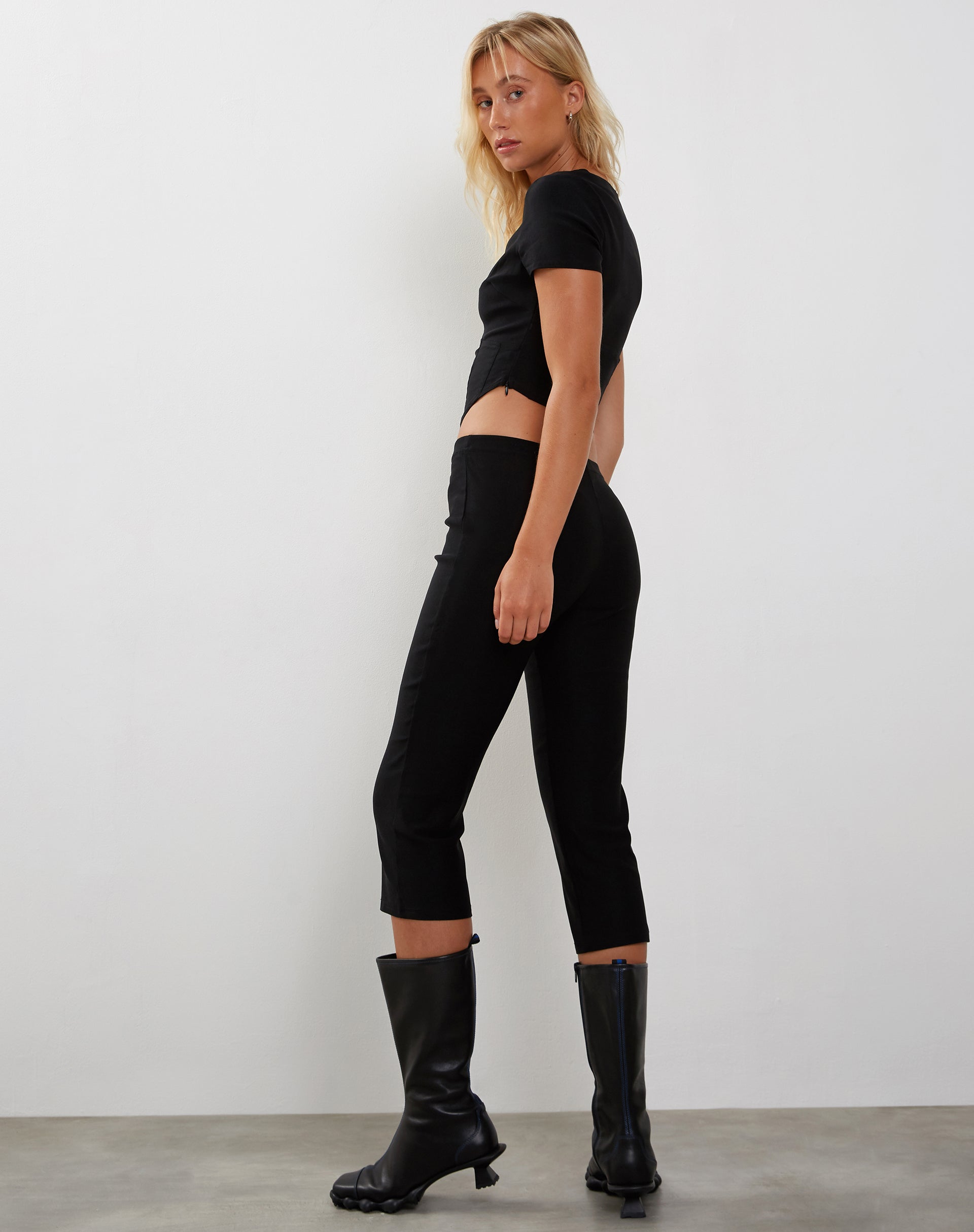 Yahia Corset Top in Black