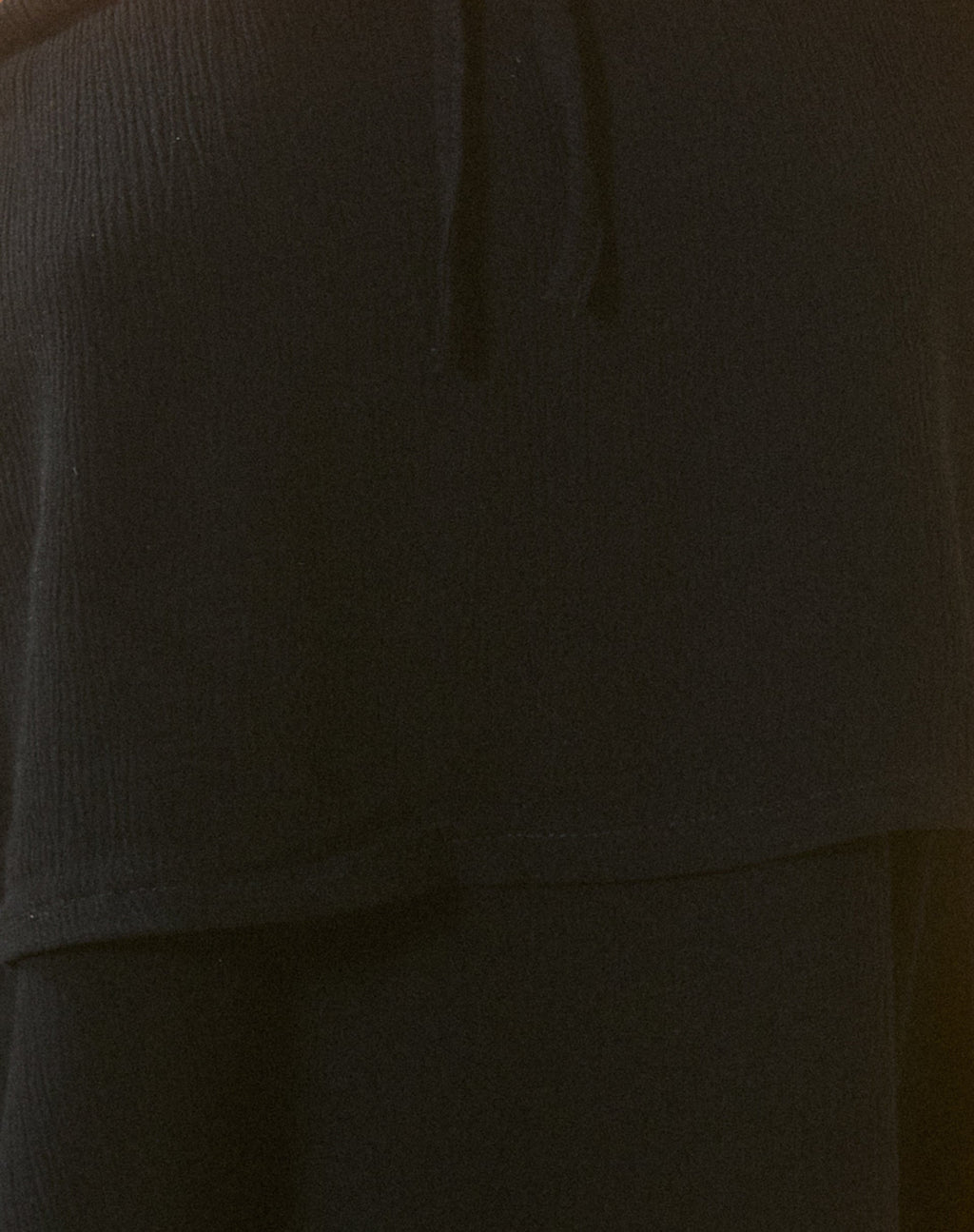 Jimin Layered Bandeau Top in Crinkle Black