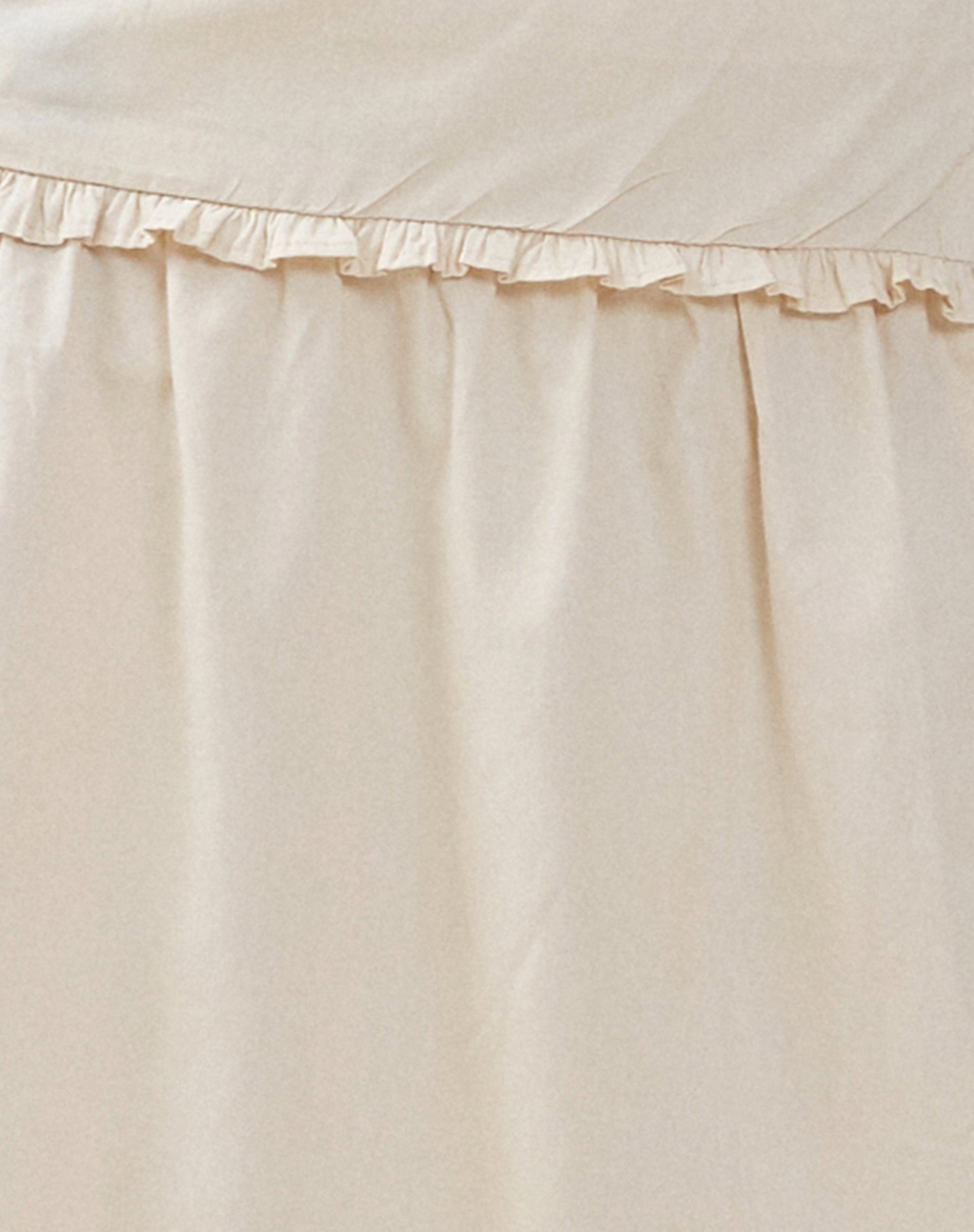 Kasya Frill Hem Midi Wrap Skirt in Ivory