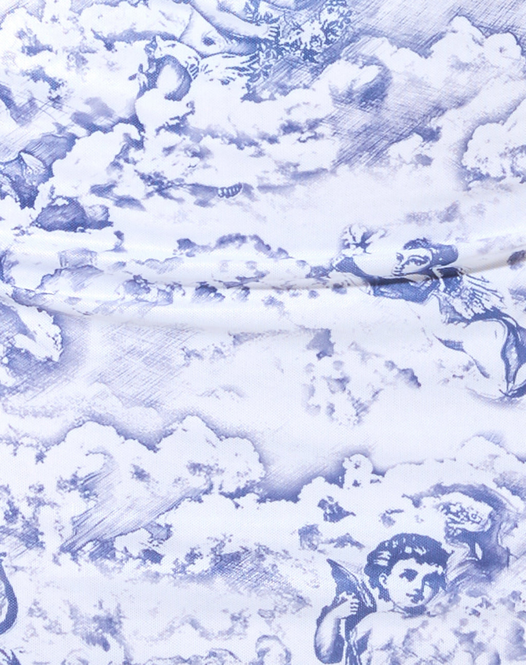 Kinnie Mini Skirt in 20's Cherub White and Blue