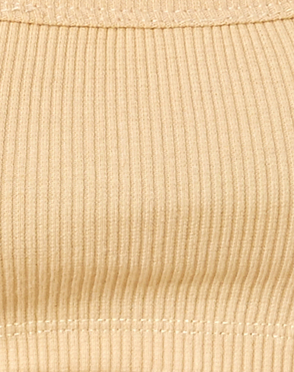 Letha Crop Top in Rib Custard