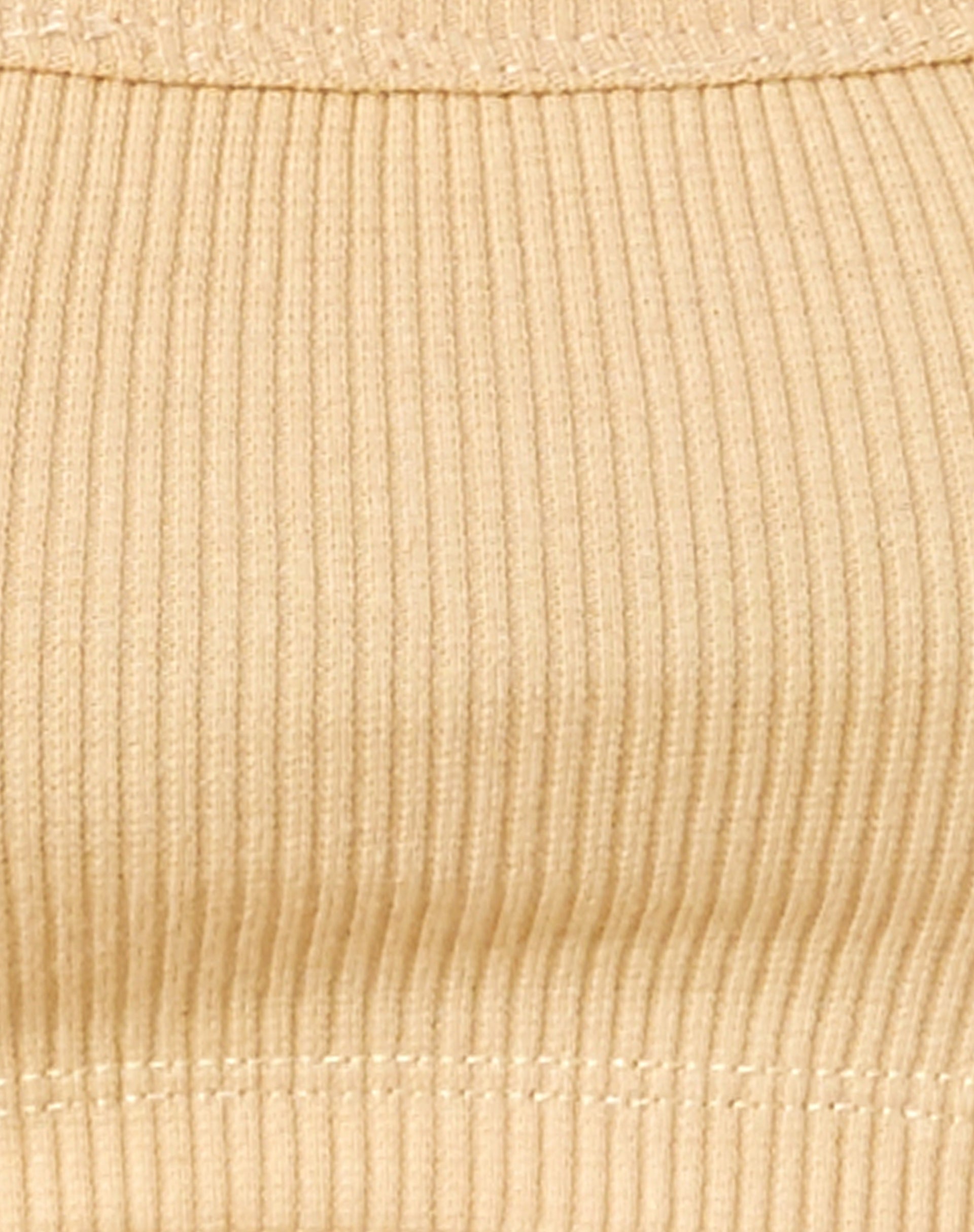 Letha Crop Top in Rib Custard