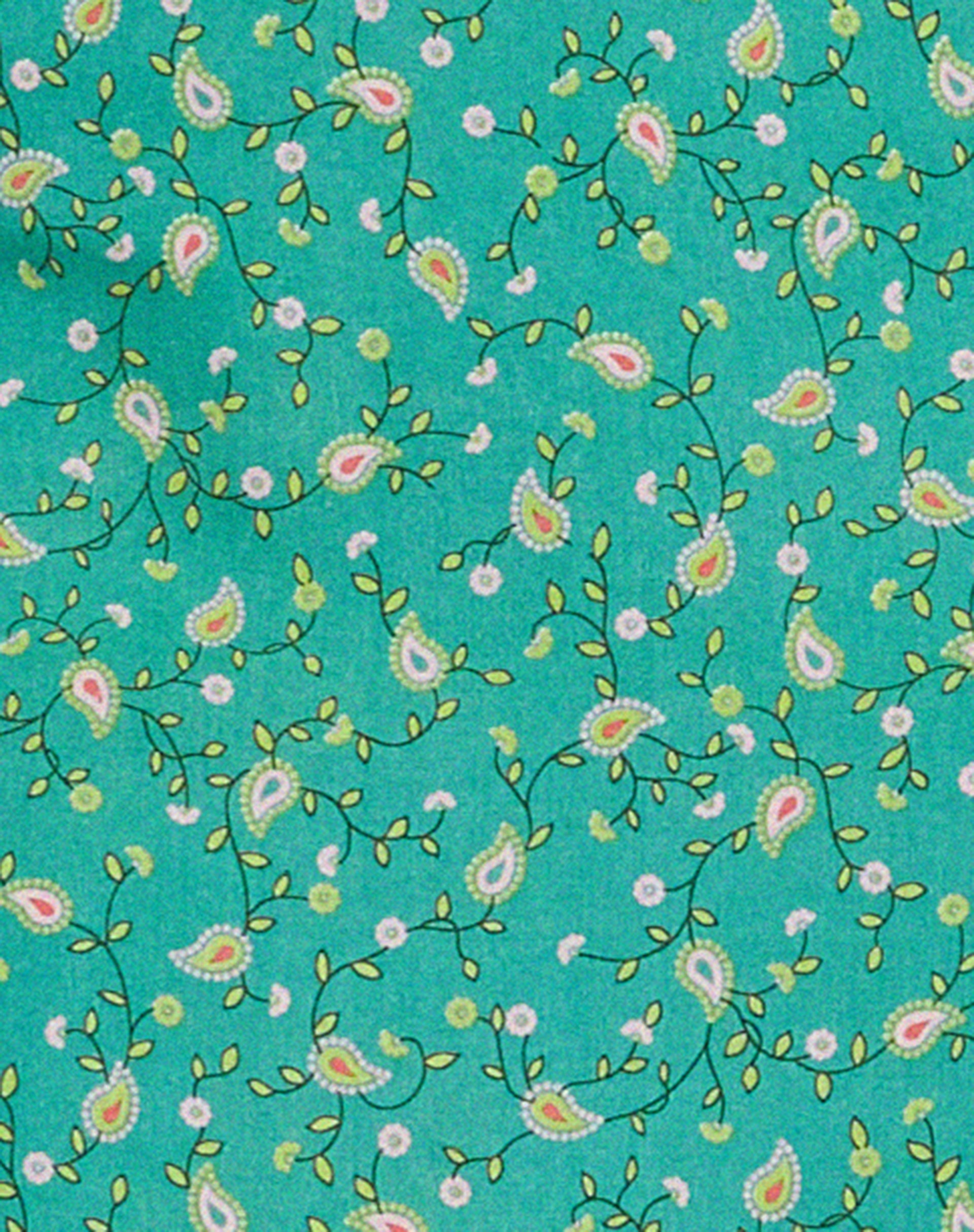 Lona Midi Dress in Paisley Fun Green