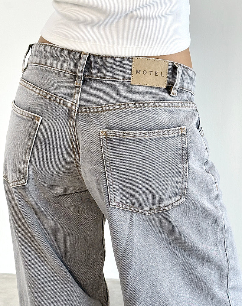 LOW RISE ROOMY GREY WASH