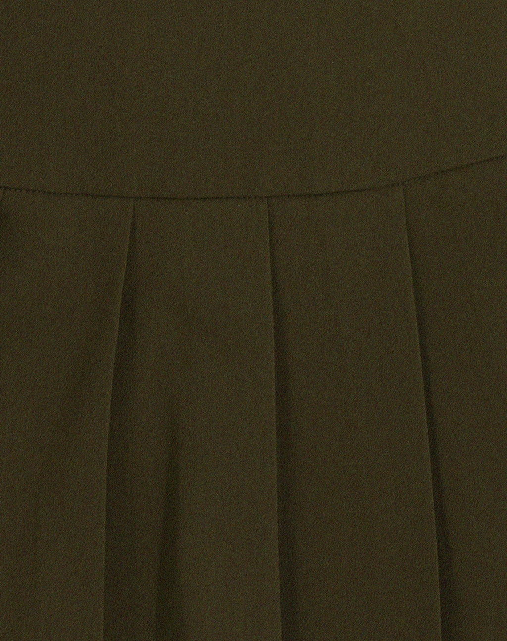 Casini Pleated Micro Skirt in Dark Khaki
