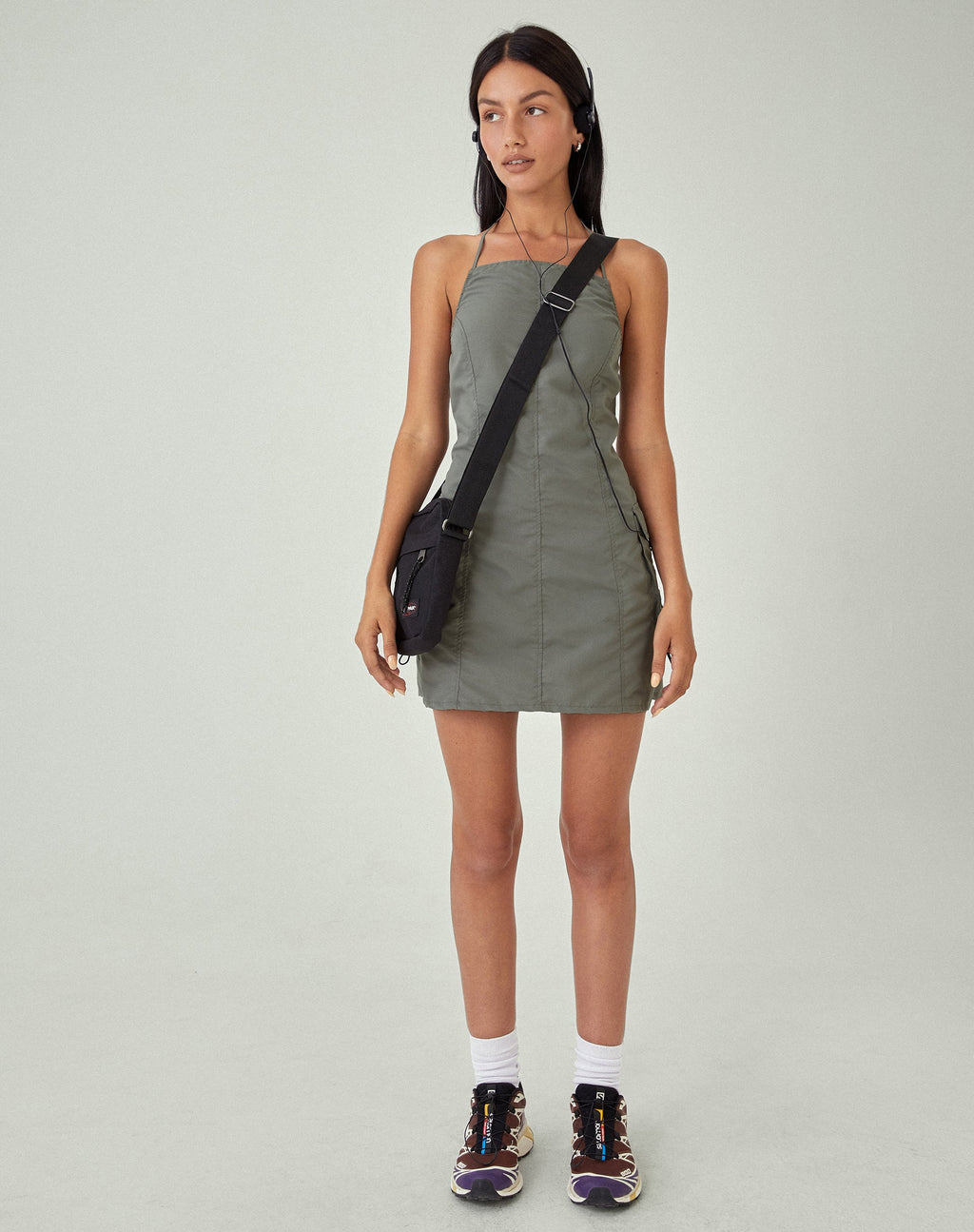 MOTEL X JACQUIE Schmidt Mini Dress in Grey