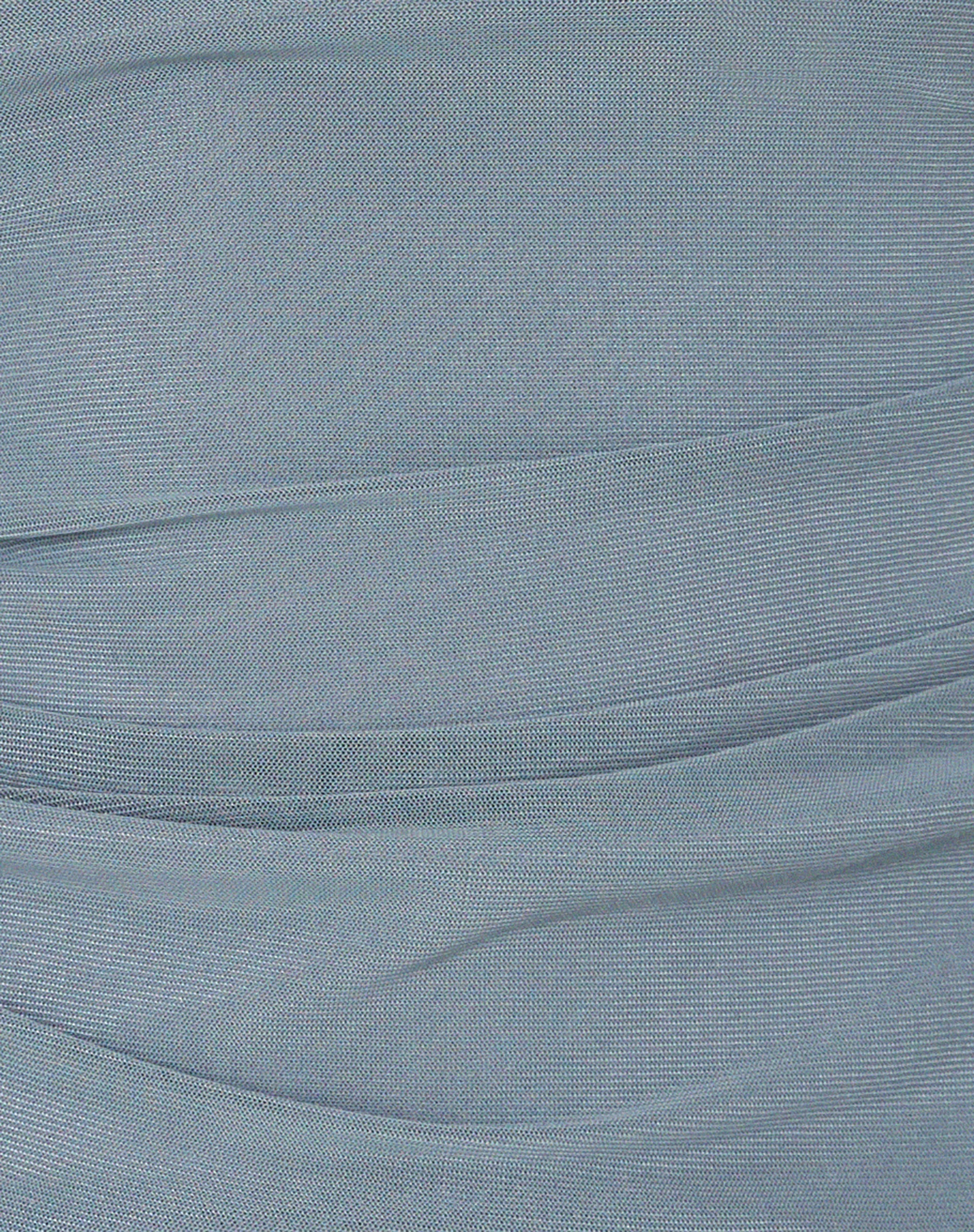 Nauri Mesh Bardot Top in Blue Grey