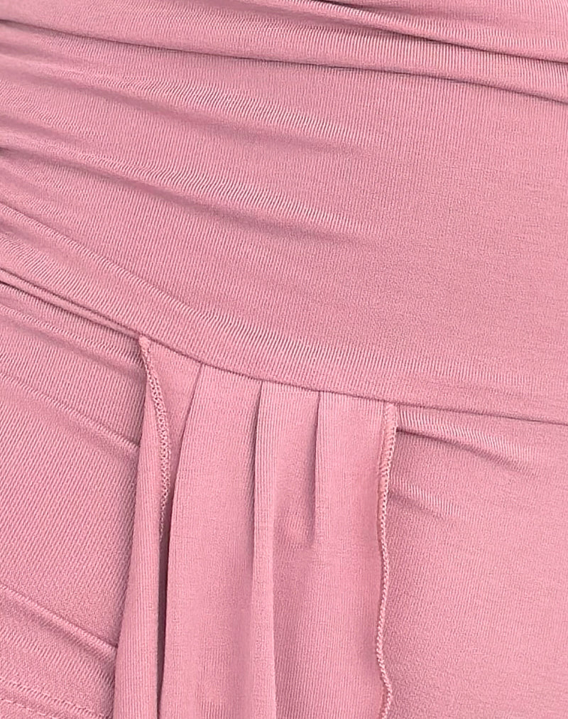 Neida Drape Top in Cupro Pink