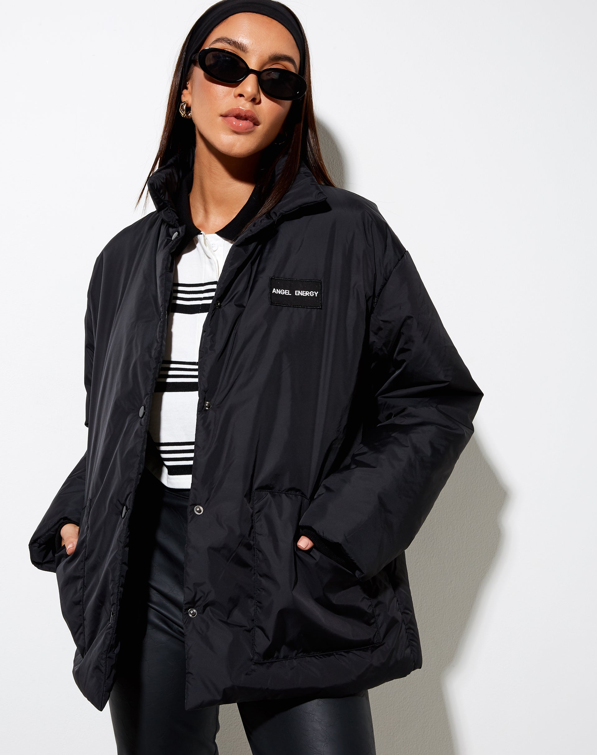 Nemal Jacket in Black 'Angel Energy' Label