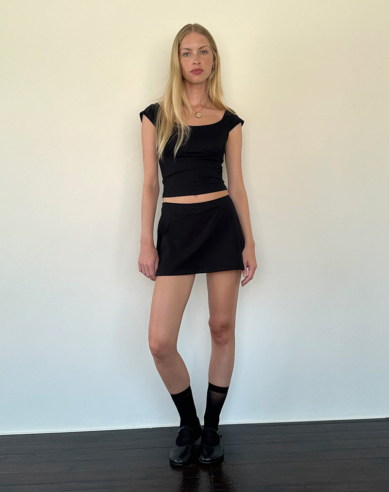 NIDYA ALINE MINI SKIRT BLACK