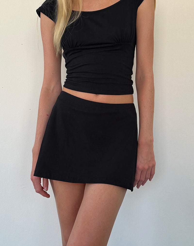 NIDYA ALINE MINI SKIRT BLACK