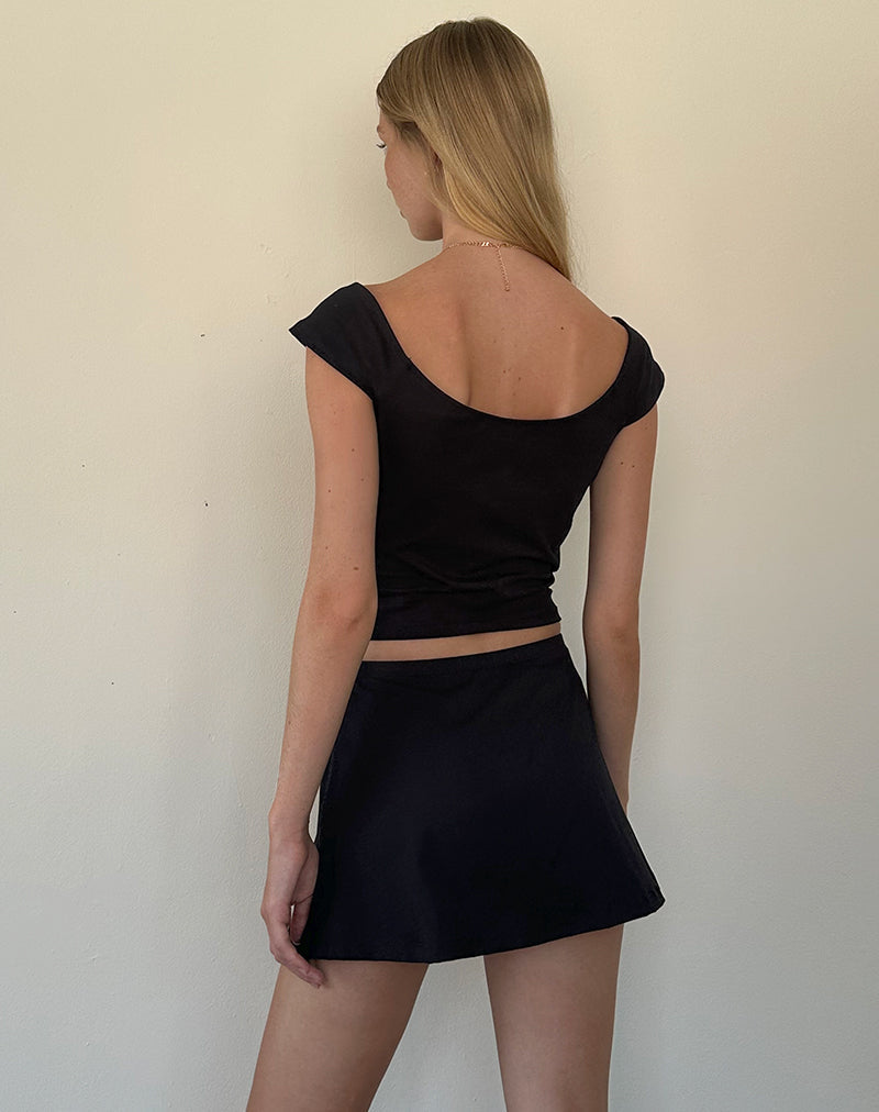 NIDYA ALINE MINI SKIRT BLACK