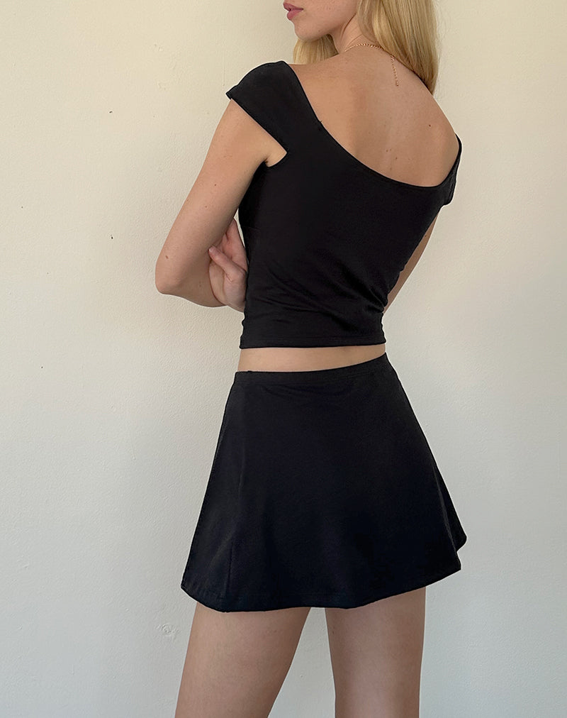NIDYA ALINE MINI SKIRT BLACK